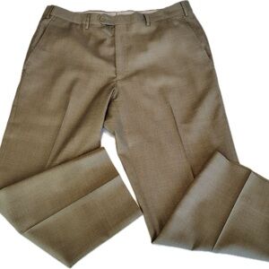 Santorelli Luxury Serge Romeo Dress Tan Pant 100% Virgin Wool Men’s 38 Italy